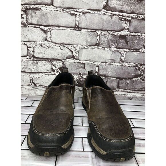 L.L Bean Traverse 507184 Brown Leather Slip On Trail Shoes Men’s Sz 9.5M US/43EU - Picture 2 of 14